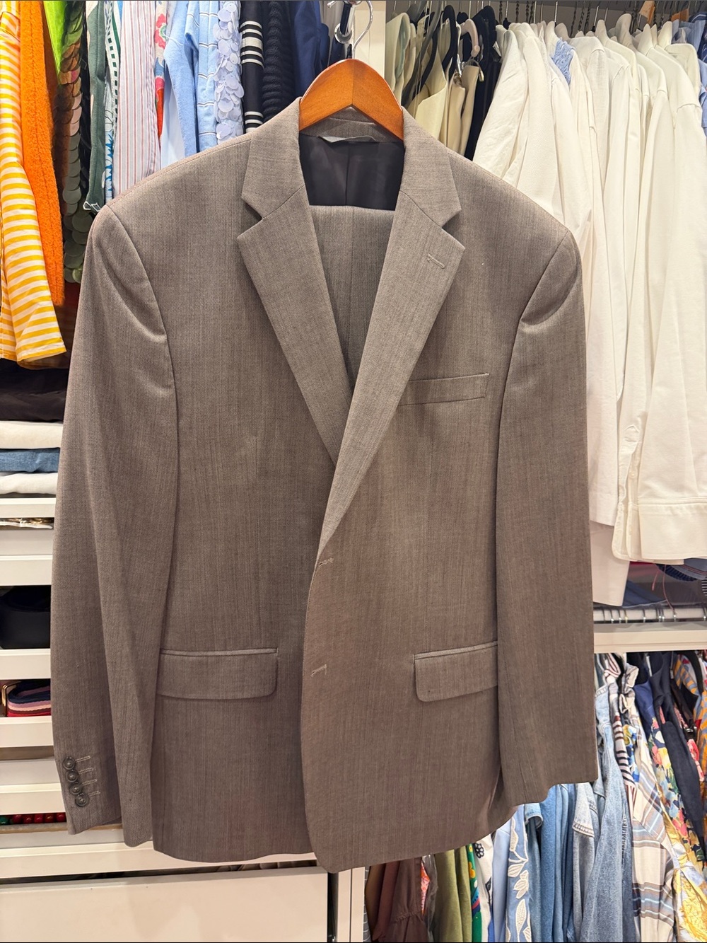 Verona Men's Gray Single-Breasted Blazer